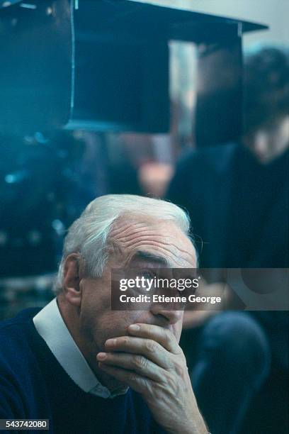 French director Claude Sautet on the set of his film Quelques jours avec moi. Based on Jean-François Josselin's 1988 French novel Quelques jours avec...