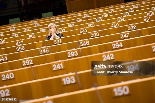 Françoise Grossetete Member of the Group of the European People's Party and European Democrats waits for the start of a session of the European...