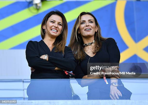 Football UEFA Euro 2016 Round of 16 game between Switzerland and Poland Anna Lewandowska Sara Boruc Credit: Lukasz Laskowski / PressFocus/MB Media