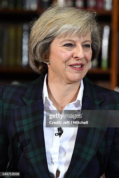 Home Secretary Theresa May speaks as she launches her bid to become the next Conservative party leader at RUSI Whitehall on June 30, 2016 in London,...