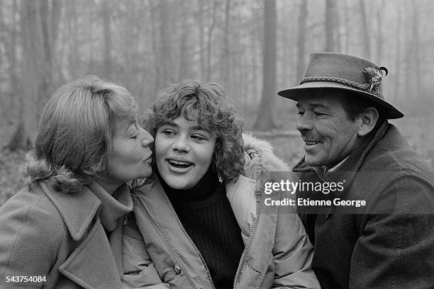Guilia Salvatori with her parents, French actress Annie Girardot and Italian actor Renato Salvatori.