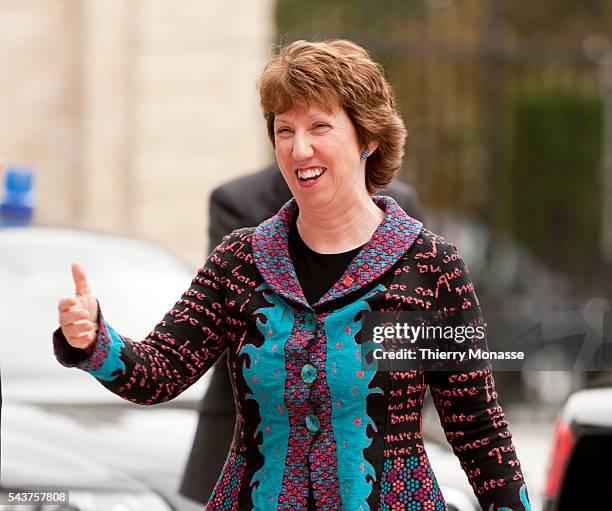 High Representative for Foreign Affairs and Security Policy Catherine Margaret ASHTON, Baroness Ashton of Upholland is arriving for an informal...