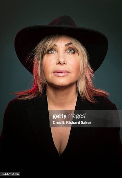 Fashion designer and tv presenter Brix Smith Start is photographed for the Observer on April 26, 2016 in London, England.