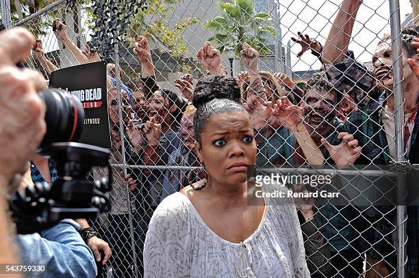 Yvette Nicole Brown Don't Open, Dead Inside The Walking Dead Permanent Daytime Attraction at Universal Studios Hollywood on June 28, 2016 in...