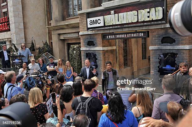 Don't Open, Dead Inside The Walking Dead Permanent Daytime Attraction at Universal Studios Hollywood on June 28, 2016 in Universal City, California.