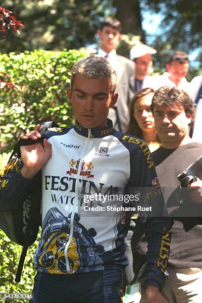 Portrait du cycliste français Richard Virenque.