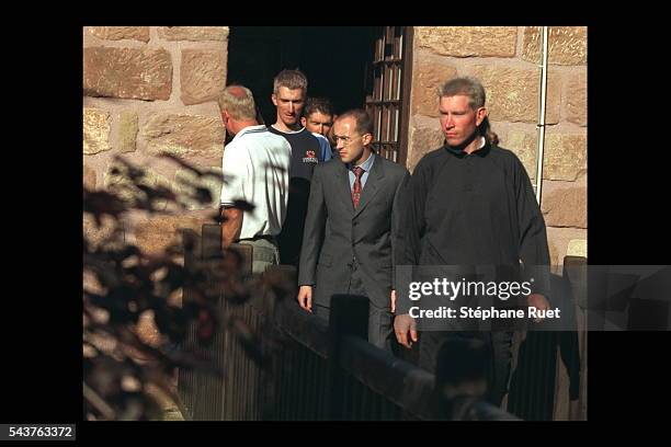 Laurent Brochard devant Willy Voet et Didier Rous.