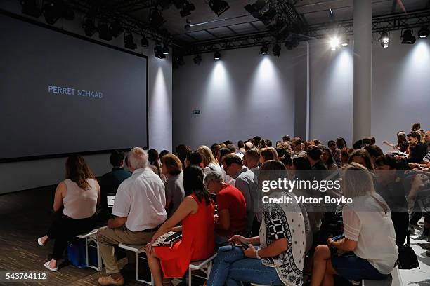 General view of the atmosphere at the Perret Schaad show during the Mercedes-Benz Fashion Week Berlin Spring/Summer 2017 at Stage at me Collectors...