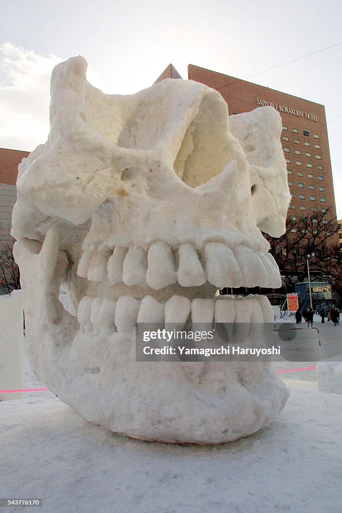 Ice sculpture at the Snow Festival in Hokkaido