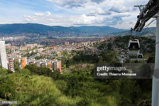 Medellín, Republic of Colombia, August 25, 2015. -- The Metrocable of Medellin is the first Cable Propelled Transit system in South America....