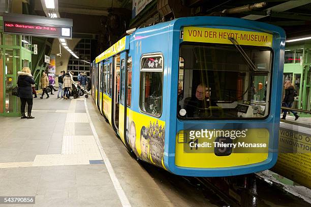 November 28 Wuppertal, North Rhine-Westphalia, Germany. -- The Wuppertal Suspension Railway . It is the oldest electric elevated railway with hanging...