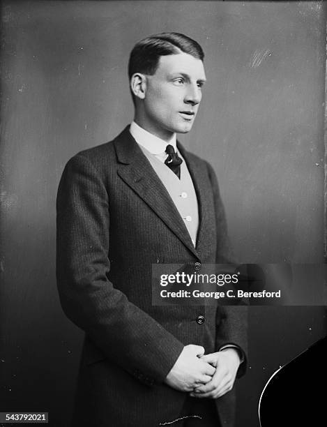 English poet, novelist and soldier, Siegfried Sassoon , London, 4th March 1916.