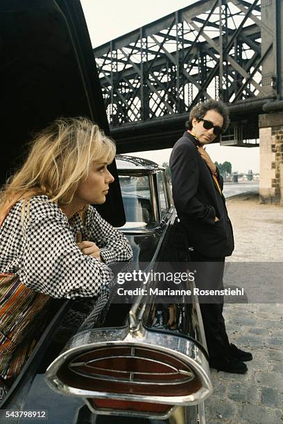 French singer and songwriter Michel Berger and his wife, singer France Gall.