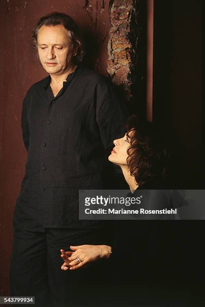 Danish born French actor, Niels Arestrup, and French actress, Fanny Ardant, together in La Musica deuxième by Marguerite Duras, directed by Bernard...