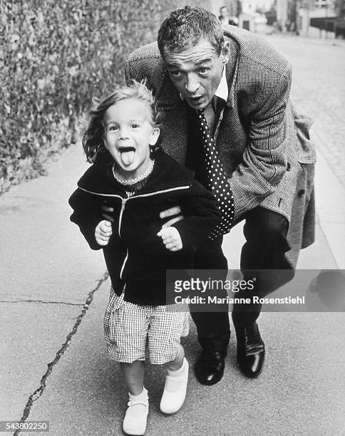 French actor Philippe Léotard and daughter Faustine.