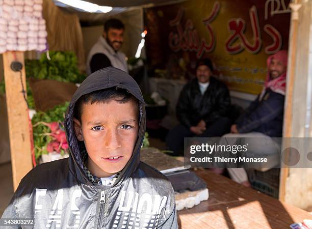 Za'atari, Mafraq Governorate, Jordan, February 5; 2014. --Zaatari is a refugee camp in Jordan, located 10 km east of Mafraq. It was first opened on...