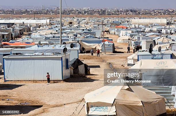 Za'atari, Mafraq Governorate, Jordan, February 5; 2014. --Zaatari is a refugee camp in Jordan, located 10 km east of Mafraq. It was first opened on...