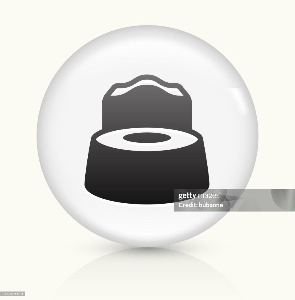Putty Chair icon on white round vector button
