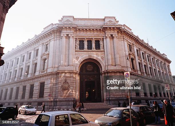 Gebäude der Bank von Italien in Mailand. Staatliche Institution; zentrale Notenbank. .