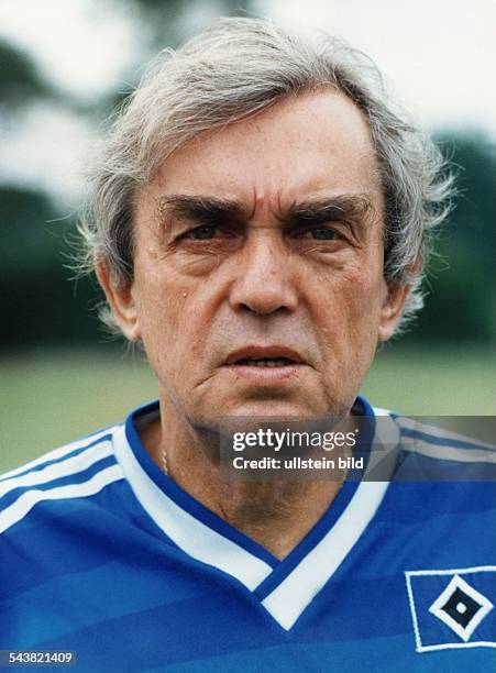 Der Fußballtrainer des Hamburger SV, Ernst Happel. Undatiertes Foto.