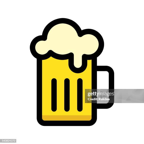 beer mug icon - beer glass stock illustrations