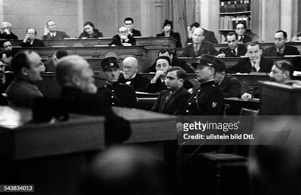 Switzerland Graubuenden Chur: Frankfurter, David - Medical student, Yugoslavia *-+- in the courtroom during the trial following the assassination of...