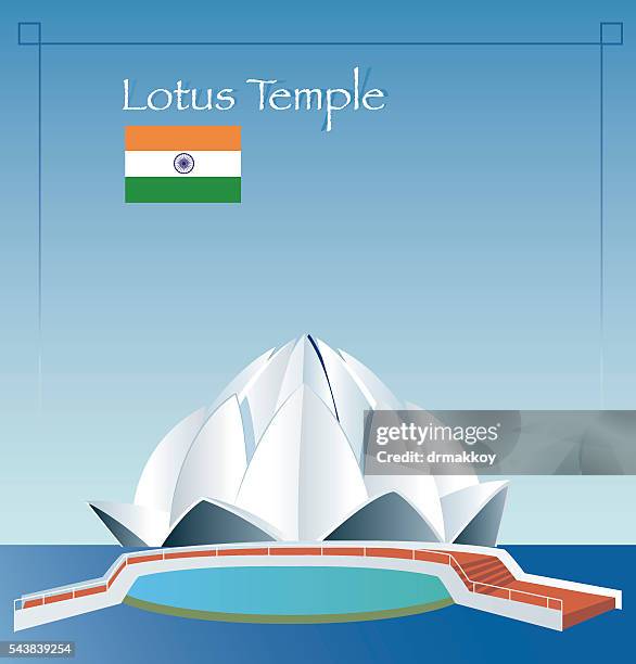 lotus tempel - lotustempel neu delhi stock-grafiken, -clipart, -cartoons und -symbole