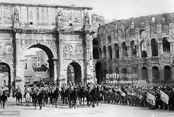 Italy - Latium Lazio 1870-/1861-70 Kirchenstaat Stato Pontifico Papal State - Rom Roma Rome: Italy, Fascism: Inauguration of the Via Triumphalis,...