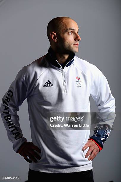 Portrait of Nicholas Catlin a member of the Great Britain Olympic team during the Team GB Kitting Out ahead of Rio 2016 Olympic Games on June 30,...