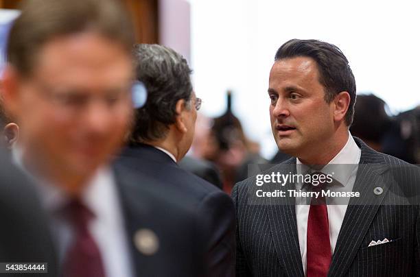 Brussels, Belgium, March 6, 2014. -- President of the European Commission Jose Manuel BARROSO is talking with the Luxembourg Prime Minister Xavier...