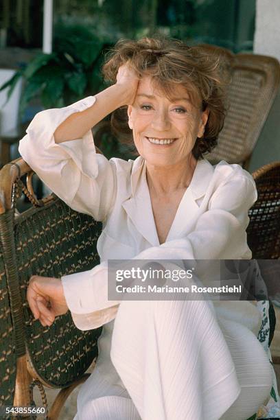 French actress Annie Girardot in her Paris home.