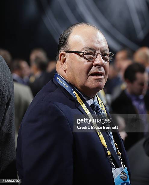 Scotty Bowman of the Detroit Red Wings attends the 2016 NHL Draft on June 25, 2016 in Buffalo, New York.