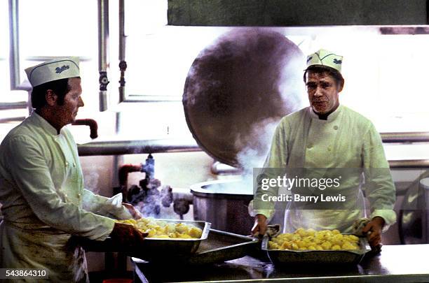 Canteen for the the Lincon dining room, Butlins holiday camp, Skegness. Butlins Skegness is a holiday camp located in Ingoldmells near Skegness in...