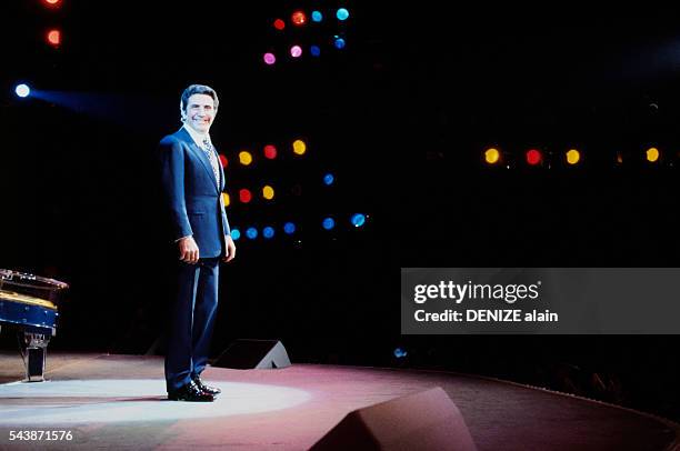 Singer Gilbert Bécaud at Olympia