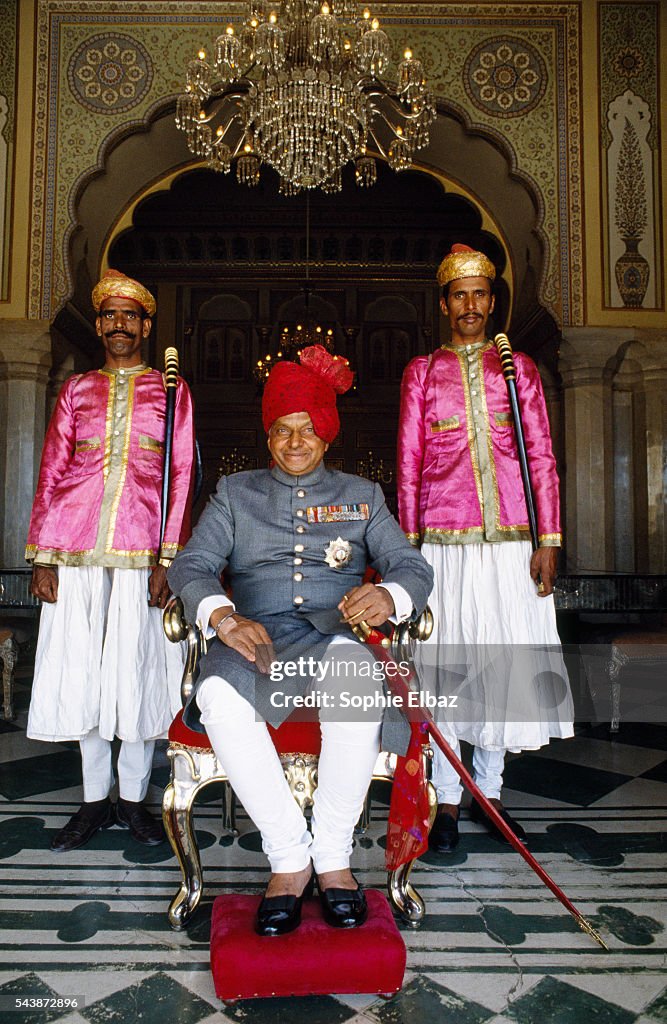 Maharaja of Jaipur in His Royal Palace