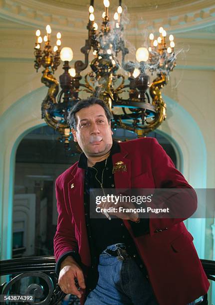 French actor Jean-Claude Dreyfus on the set of television movie "L'affaire Salengro".