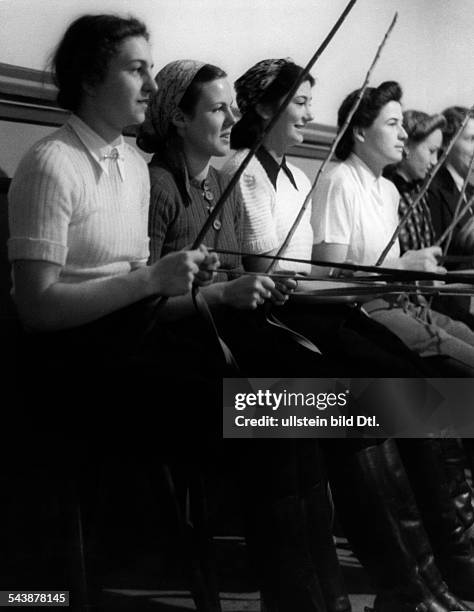 German Empire Free State Prussia Saxony province Saxon 'Reit- und Fahrschule' at the hunting lodge Wermsdorf - Photographer: Max Ehlert- Published...