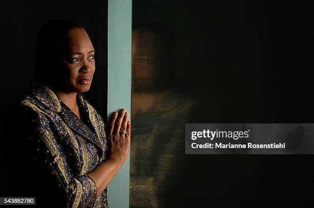 African American operatic soprano and concert singer Barbara Hendricks.