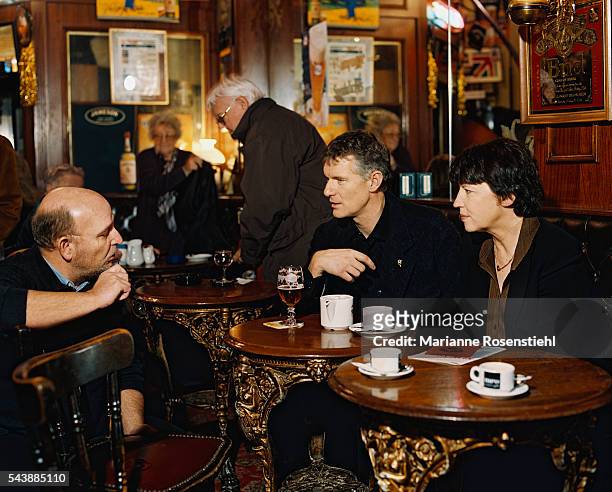 French socialist politician Martine Aubry, Mayor of Lille, with Didier Fusillier , Managing Director of Lille 2004 European capital of Culture and...