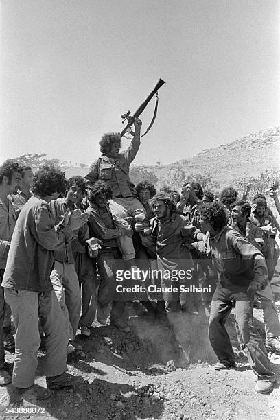New commando recruits undergo intense training in a Popular Front for the Liberation of Palestine camp. The fedayeen live in grottos, cut off from...