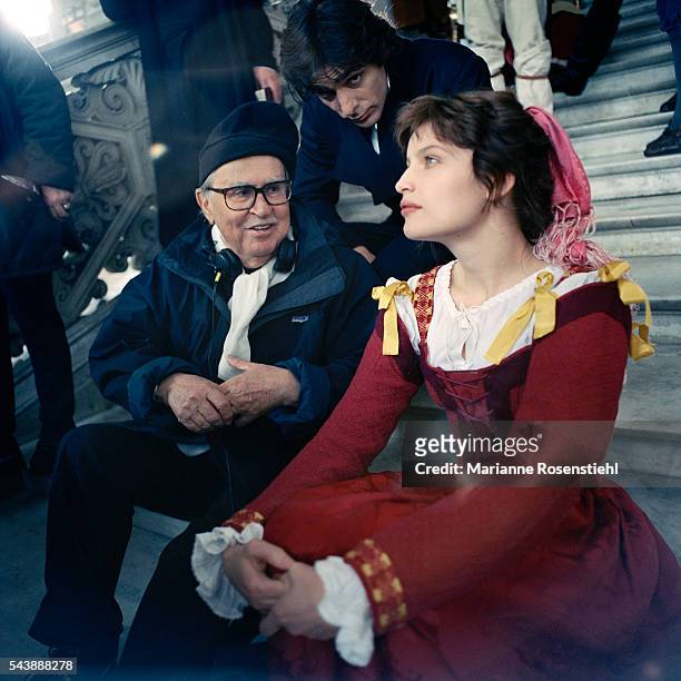 Italian actor Adriano Giannini and French actress and model Laetitia Casta on the set of Luisa Sanfelice, based on the novel by Alexandre Dumas père,...