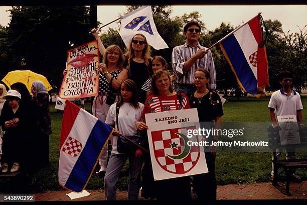 Protest against the war in Yugoslavia