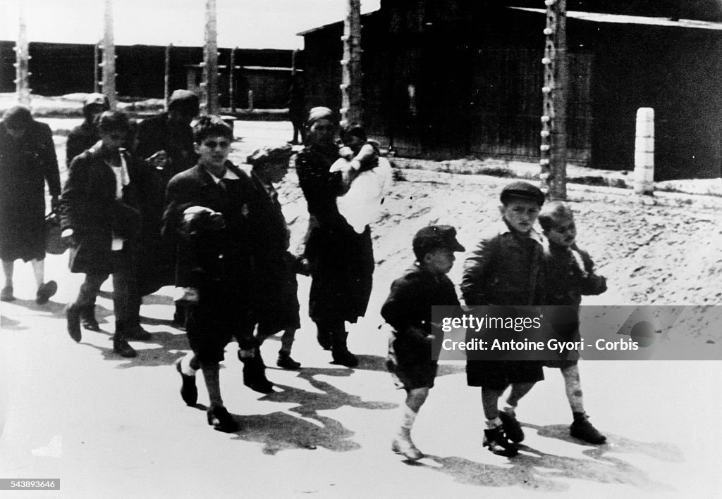 Deported Jewish Children Walking