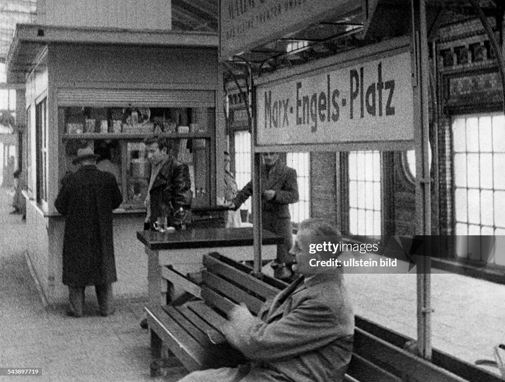 Berlin: S-Bahn station Marx - Engels - Platz