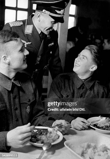 Hitler Youth Luftwaffenhelfer During A Meal 1943 Photographer hitler-youth-luftwaffenhelfer-during-a-meal-1943-photographer