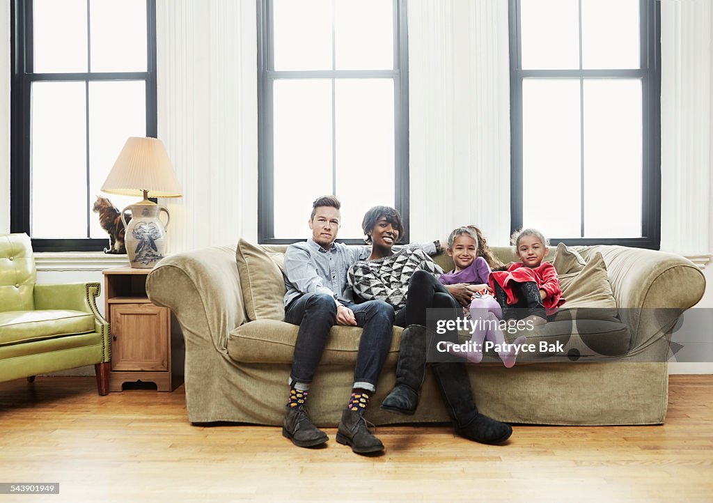 Mixed race family w/ transgender dad and daughters