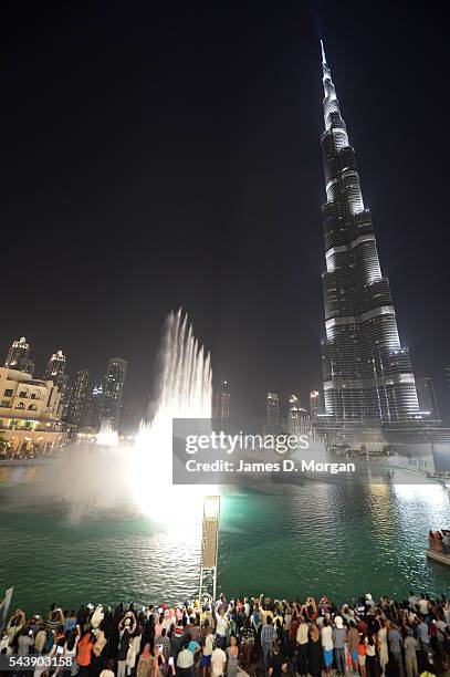 The Burj Kahlifa, the world's tallest building on October 13, 2013 in Dubai, United Arab Emirates. Situated in downtown Dubai, the building was...