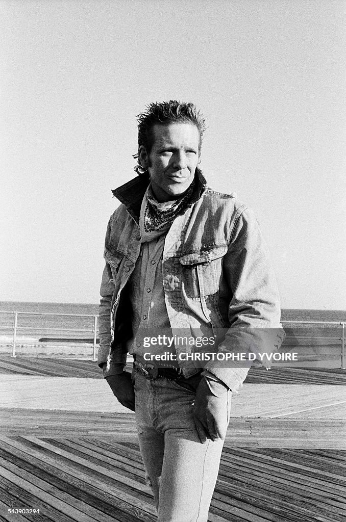 Actor Rourke American actor Mickey Rourke in 1987, the year of the films Barfly ...