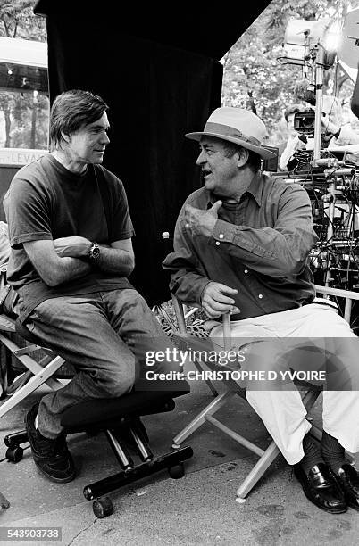 American director Gus Van Sant visits Italian director Bernardo Bertolucci on the set of Bertolucci's film The Dreamers. While visiting the set, Gus...