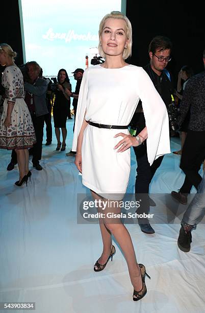 Kriemhild Siegel during the Lena Hoschek show during the Mercedes-Benz Fashion Week Berlin Spring/Summer 2017 at Erika Hess Eisstadion on June 30,...